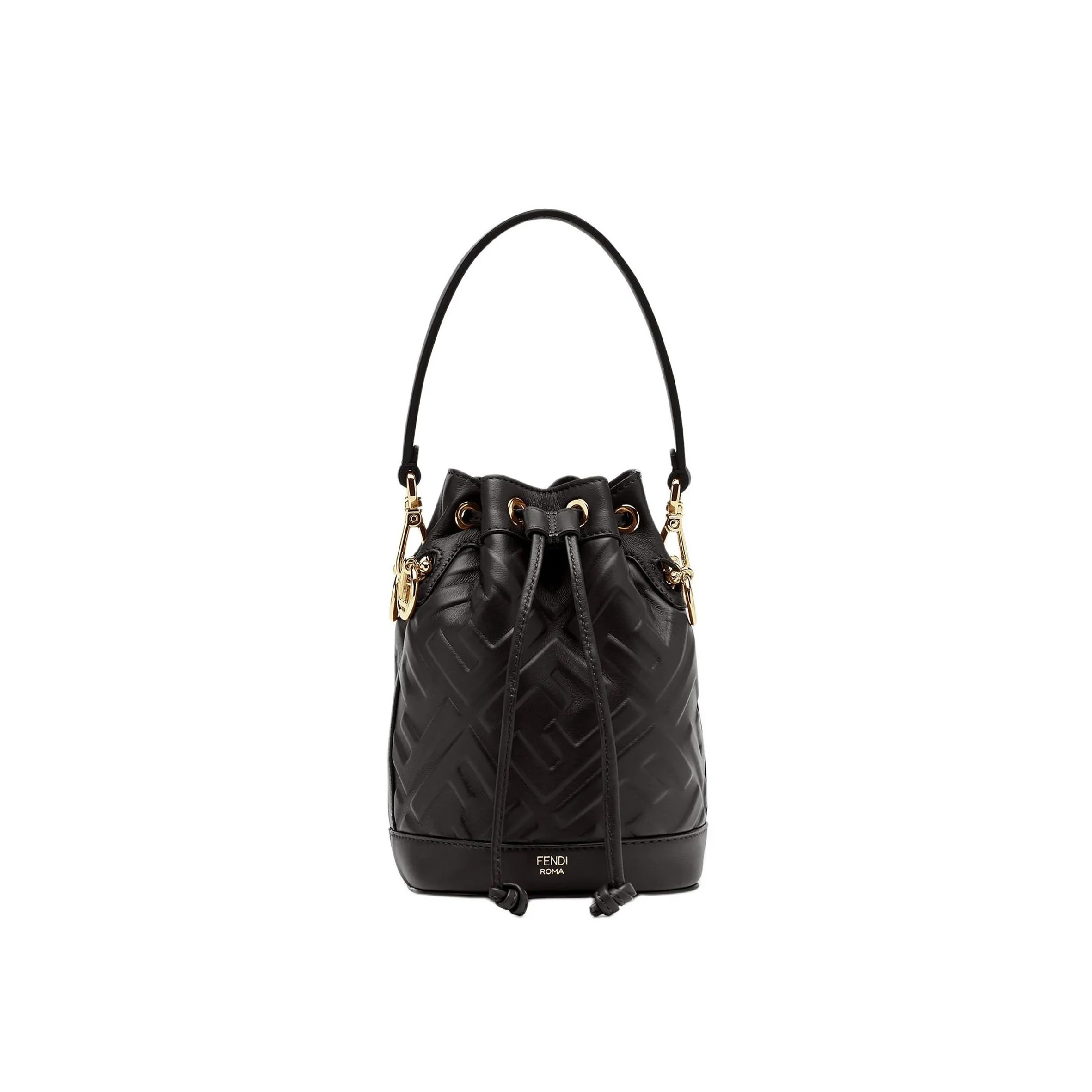 FENDI MON TRESOR LEATHER BLACK 8BS093ANWTF0KUR (18*14*12cm)